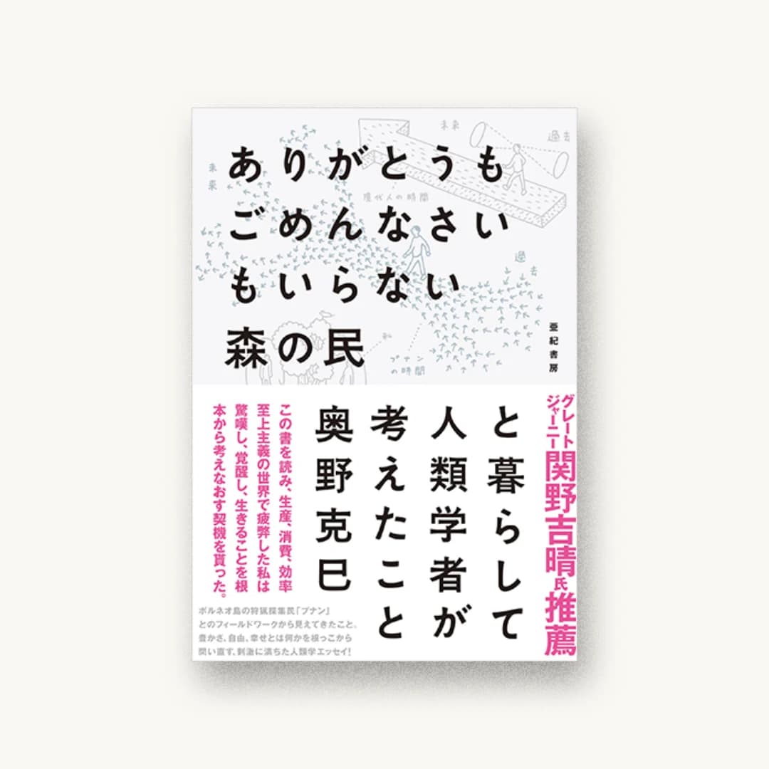 『ありがとうもごめんなさいもいらない森の民と暮らして人類学者が考えたこと』 装丁: 寄藤文平+吉田考宏 書影